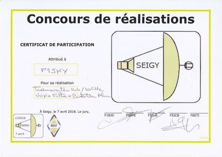 Concours de Réalisations
CJ 2018